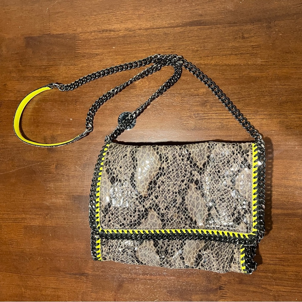 Stella McCartney Faux Snakeskin Flabella Crossbody